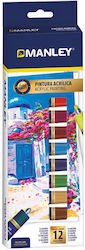 Manley Acrylfarben Tempera Set Manley 12 Ml 12 Farben Set