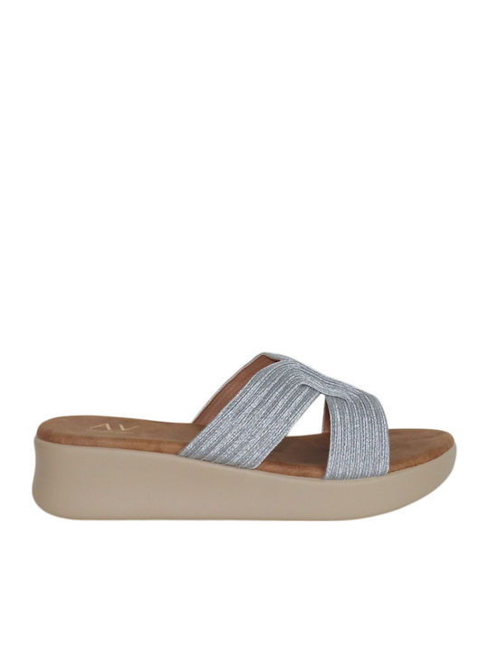 Women's Anatomic Flatforms Silver Sandals