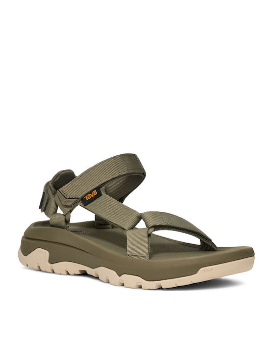 Teva Hurricane Flache Sandalen für Damen Grün