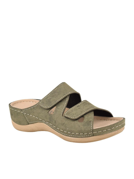 Yfantidis Women's Anatomic Green Sandals