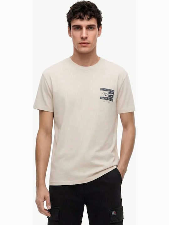 Tommy Hilfiger Flag T-shirt Μπεζ- Μπλε