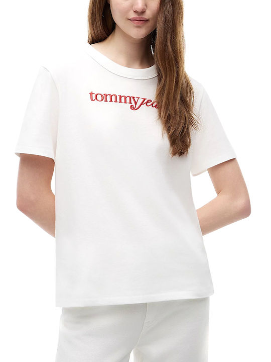 Tommy Hilfiger Damen T-Shirt Rote Weiß Tommy Hilfiger Damen T-Shirt Rote Weiß