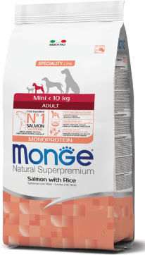Monoprotein 7.5kg Hrană Uscată Dietetică pentru Câini Adulți de Rase Mici cu Somon, Orez și Pește