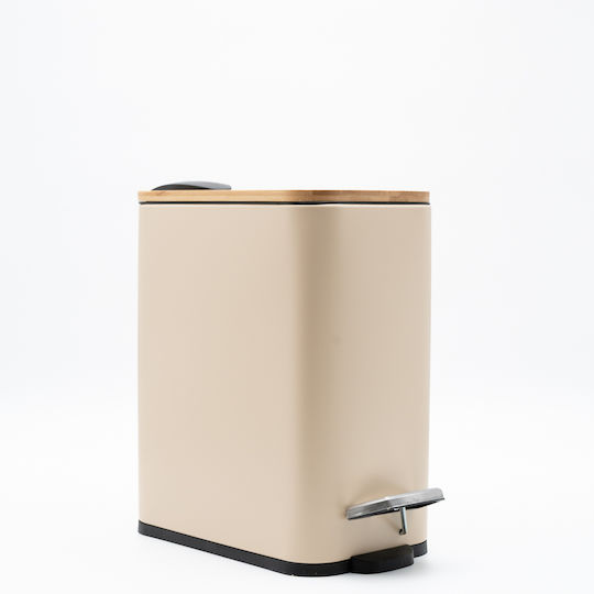 TnS Bamboo Slim Bamboo Καλαθάκι Μπάνιου Soft Close 5lt Μπεζ TnS Bamboo Slim Bamboo Καλαθάκι Μπάνιου Soft Close 5lt Μπεζ