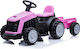 Kinderfahrzeug mit Traktor Elektrisch mit Anhänger 6 Volt Rosa