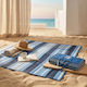 Ψάθα Παραλίας Πλαστική 150x180 Sand & Stone Blue 150x180