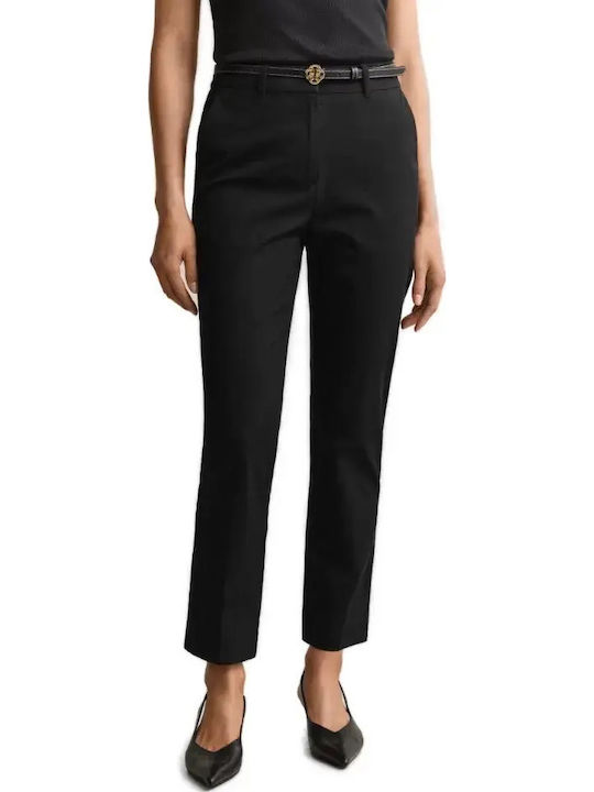 Gant Women's Fabric Trousers in Slim Fit Black