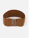 Wide Elastic Brown Women's Belt