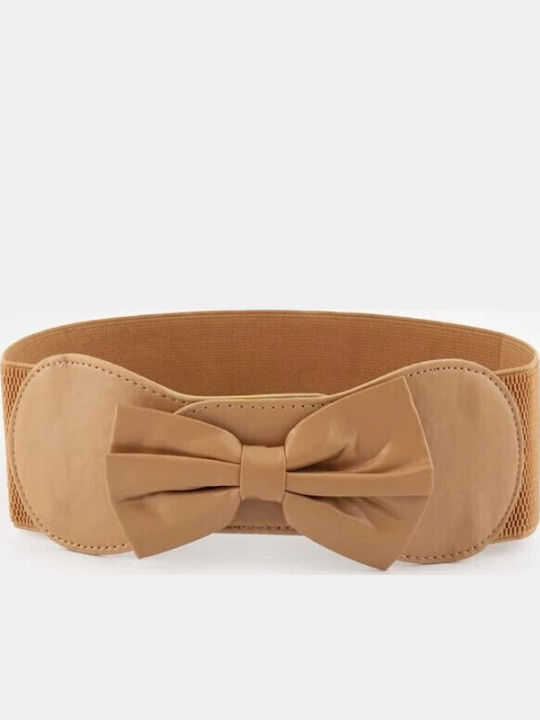 Wide Elastic Women's Brown Belt
