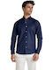 Long Sleeve Shirt In Regular Fit Dark Blue