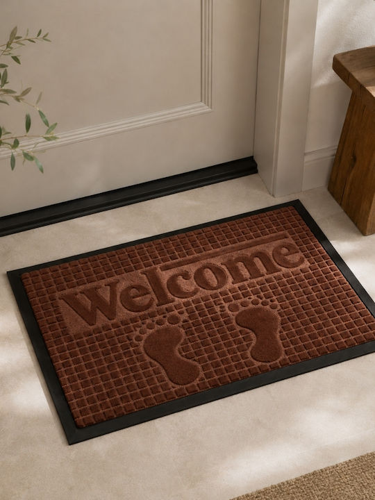 My Home Luxury Doormat Welcome Brown 40x60cm