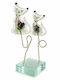 La Belle Maison Decorative Cat Figure Made of Glass D2045 5.5x21cm