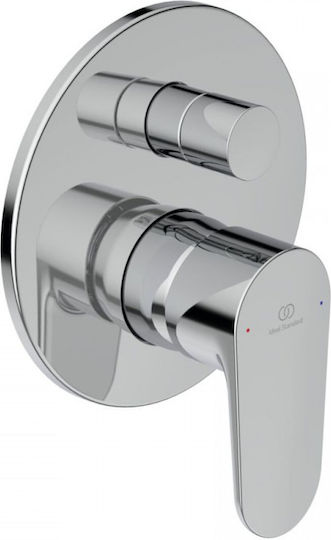 Ideal Standard Built-in Battery Mixer for Shower 2 Exits Silver