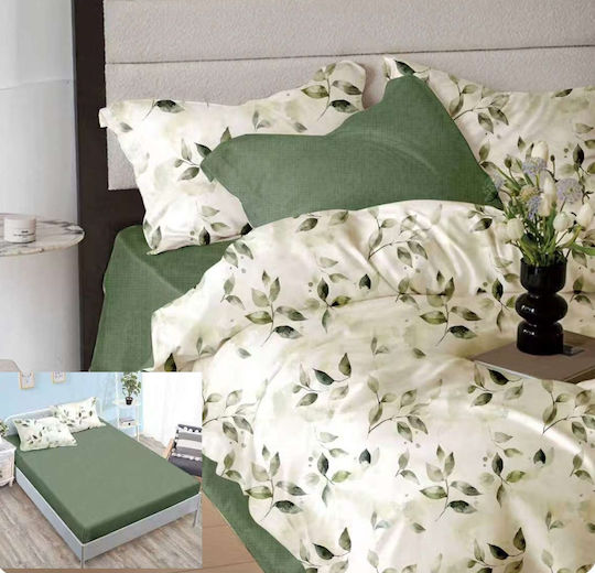 Set Huse Pentru Pilote 200x230cm Dublu Cu 4 Fețe De Pernă Și 1 Cearceaf Gri
