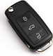 Foldable Key Shell Vw Touareg Phaeton 3 Buttons
