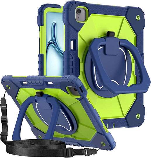 Avizar Husă Rezistentă la Șocuri Ipad Air 13 2024 2025 M4 2026 cu Mâner Stand Verde