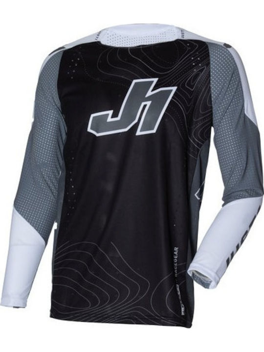 Motocross Jersey Just1 J-flex 2.0 Frontier Black White
