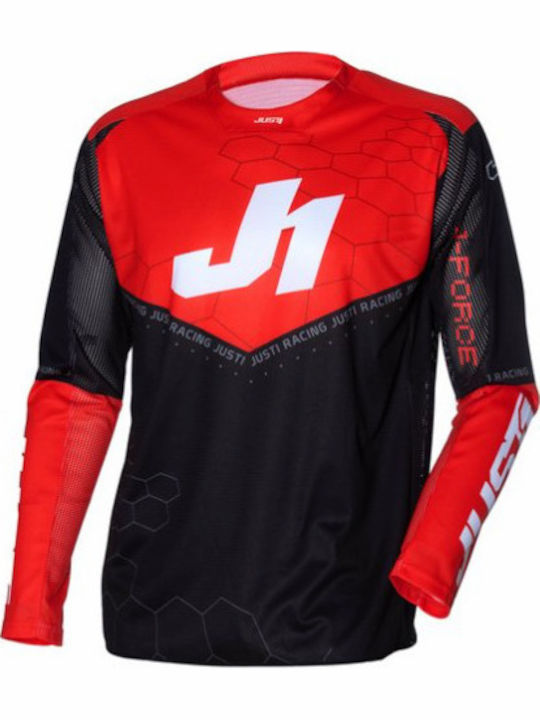 Motocross Jersey Just1 J-force Hexa Red Black White