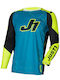 Мотоциклетна Блуза Motocross Just1 J-flex 2.0 Frontier Teal Черно Жълто Флуо