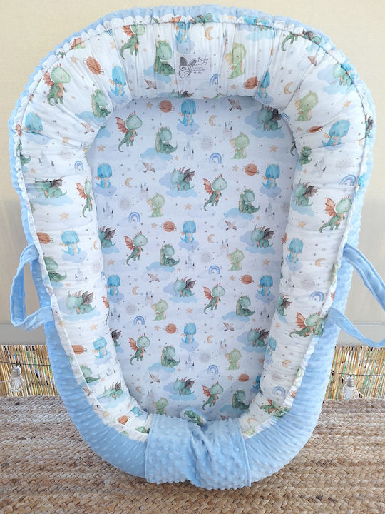 BabyValia Baby Nest Pillow Light Blue 70x110cm