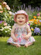 Baby Girl Dress Sleeveless Floral with Accessories Fuchsia