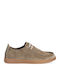 Leather Men's Moccasins In Tabac Brown Colour