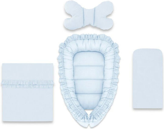 MimiNu Baby-Kissen Nest Blau 55x75cm