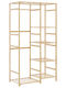 vidaXL Floor Garment Rack Bamboo Telescopic Beige 100x50x184.5cm