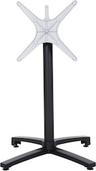 HomeMarkt Collapsible Aluminum Table Stand Black 69x69x73cm