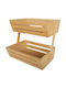 Espiel Fruit Bowl Bamboo 2 Levels Beige 30.5x27.5x27.2cm