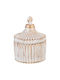 Nuova Vita Ceramic Sweet Jar with Lid K988 6.7x9.5cm White
