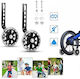 Set Roți de Antrenament Bicicletă Multicolor cu Iluminare LED 2 Reglabile 12-20 Inch