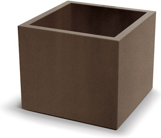 Ethick Γλάστρα Μεταλλική Καφέ 48x47x40εκ.
