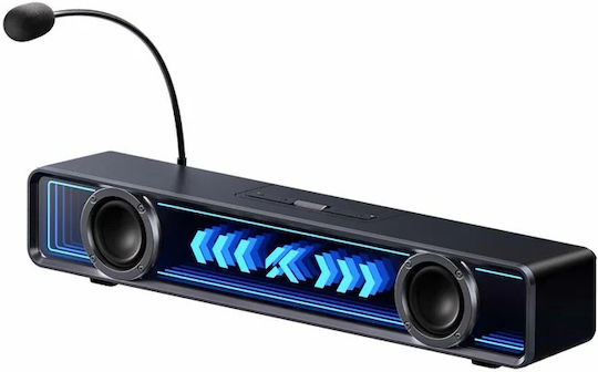 MCHOSE K20 Pro Ηχεία Υπολογιστή 7.1 με RGB Φωτισμό και Bluetooth Ισχύος 10W Μαύρα