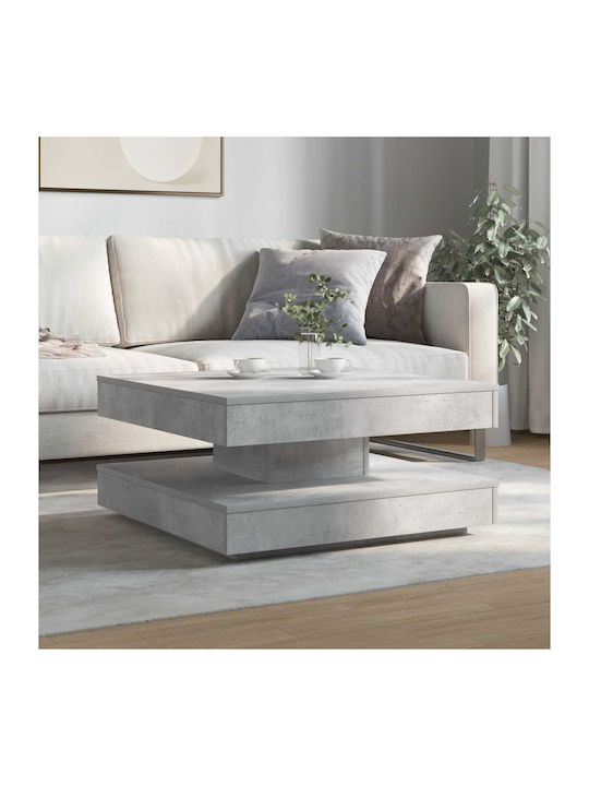 Square Central Coffee Table Wooden Gray L70xW70...