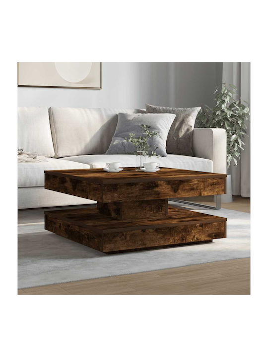 Square Central Coffee Table Oak Wooden Smoked O...