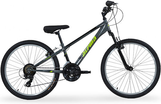 Alpina 24 Zoll Kinderfahrrad Mountainbike Aluminium Grau