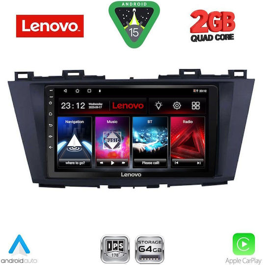 Lenovo Car Audio System for Mazda 5 2011-2020 Bluetooth USB WiFi GPS Apple CarPlay Android Auto with 9" Touch Screen