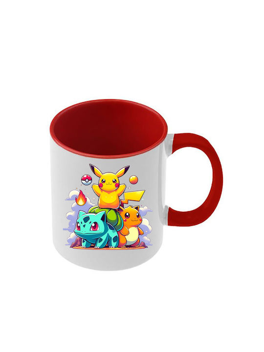 Κούπα Pokemon Κόκκινη Λαβή Εσωτερικό