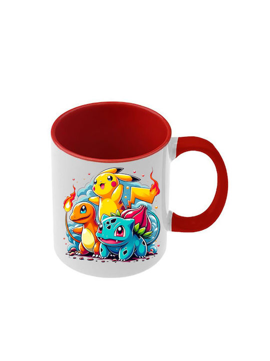Κούπα Pokemon Κόκκινη Λαβή Εσωτερικό