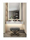 Wooden Console White Length 120cm Width 18cm Height 18cm
