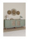 Wooden Sideboard Green 180x40x75cm