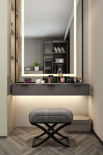 Wooden Console Grey M120xP18xH18cm