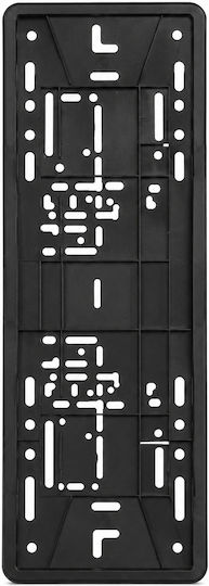 Car License Plate Frame Back Plastic Black 1 Piece
