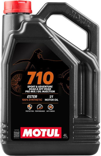 Motul 710 Συνθετικό Λάδι Μοτοσυκλέτας για Δίχρονους Κινητήρες 4lt