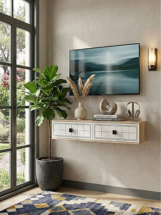 White TV Stand L120xD30xH26cm