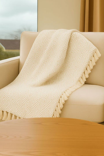 SteweHome Decken & Couchdecken Sesselüberwurf 180x215cm Ecru