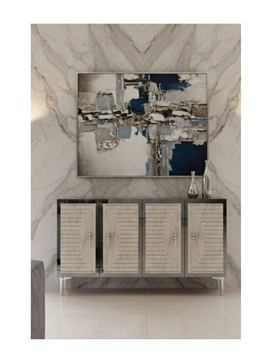 Sideboard Holz Ecru 120x32x75cm