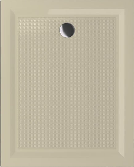 Sanitec Flat Classic Acrylic Shower 100x80cm White