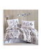 Clasy Home Подредба Пликове За Завивки (2 Бр) 100% Памук 150x220см Единична С Калъфка За Възглавница & 1 Чаршаф Бежова